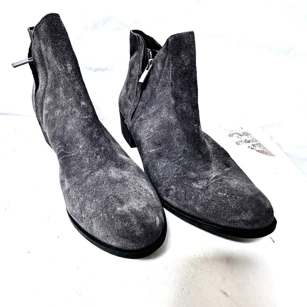 Lucky Brand Booties Size 9M Leather Suede Gray EUC Ankle Boots